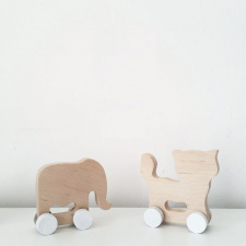 PINCH TOYS medinis dramblys ir katinas
