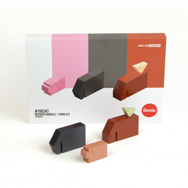 IKONIC medinis gyvūnų rinkinys | ūkio gyvūnai