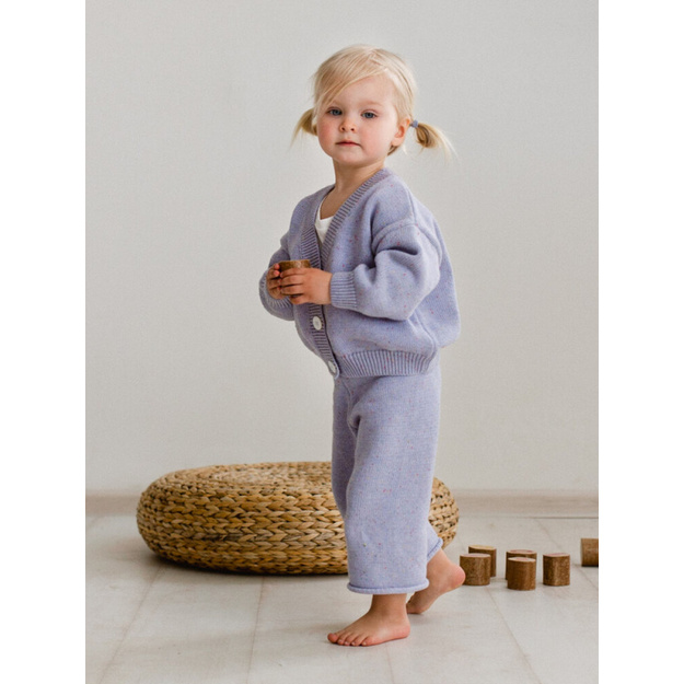 KIDS OF APRIL megztos kelnės 1-2 m, lavender