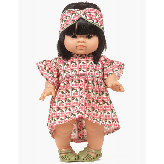MINIKANE lėlės suknelė ir galvajuostė | Cherry