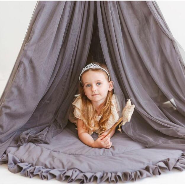 MINI CAMP palapinė be kilimėlio | pilka FAIRY TULLE