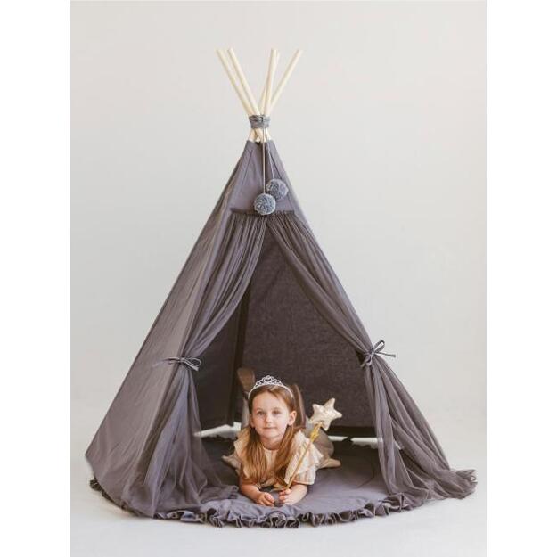 MINI CAMP palapinė be kilimėlio | pilka FAIRY TULLE