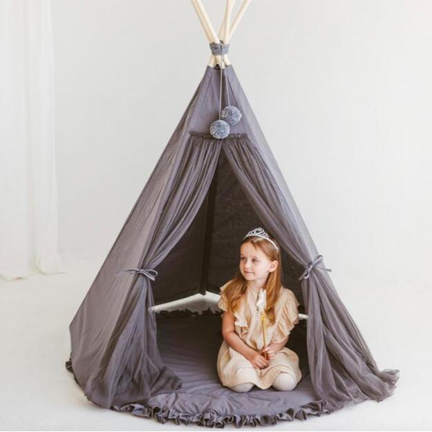 MINI CAMP palapinė be kilimėlio | pilka FAIRY TULLE