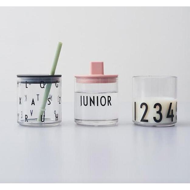 DESIGN LETTERS dangtelis tritano stiklinei, juodas