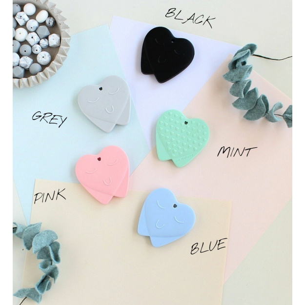 ECOteething silikoninis kramtukas dantukas, mėlynas