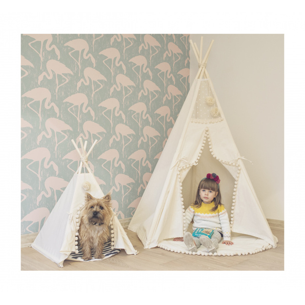 MINI CAMP palapinė su kilimėliu | natūrali balta KAY