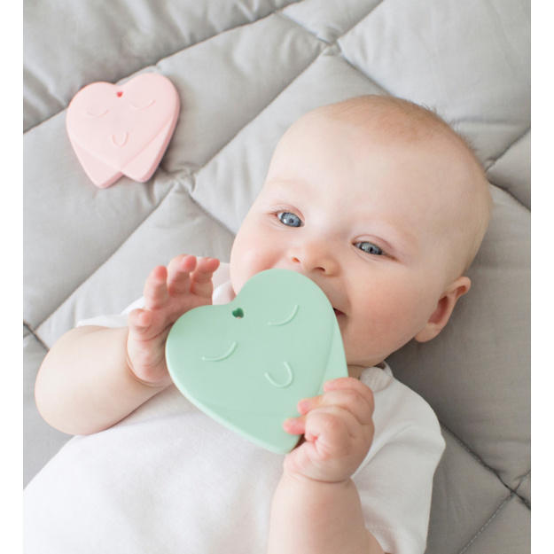 ECOteething silikoninis kramtukas dantukas, mėtinis