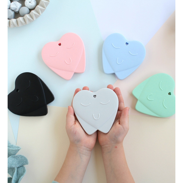 ECOteething silikoninis kramtukas dantukas, rožinis