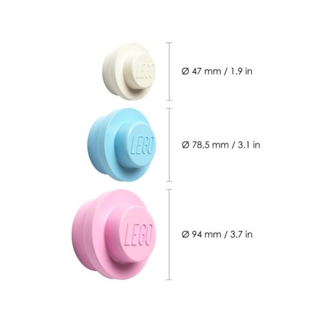 LEGO sienų kabliukai | pastel