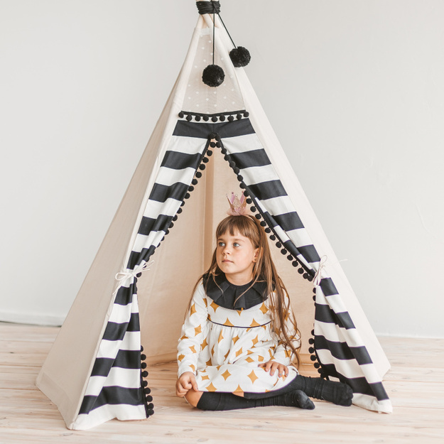 MINI CAMP palapinė | balta/juoda NANOOK