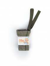 SILLY SILAS pėdkelnės be pėdučių su petnešomis 1-2 m. CREAMY OLIVE