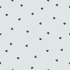 LILIPINSO tapetas | BLACK HEARTS / MORNING MIST | PRE-ORDER