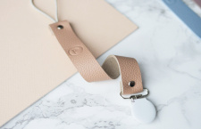 PEACH PLUM PAIR pacifier clip PEACH