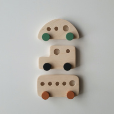 PINCH TOYS retro 70's cars set colour