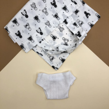 MINIKANE lėlės kelnaitės, white