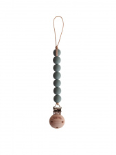 MUSHIE pacifier clip Halo, dried thyme