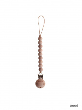 MUSHIE pacifier clip Cleo, wood