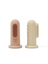 MUSHIE finger toothbrush, Blush / Shifting Sand
