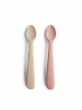 MUSHIE maitinimo šaukštų rinkinys, Sand/Blush