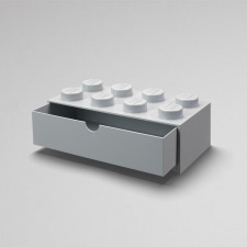 LEGO desk drawer 8 stone grey
