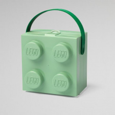 LEGO pietų dėžutė su rankena | žalsva